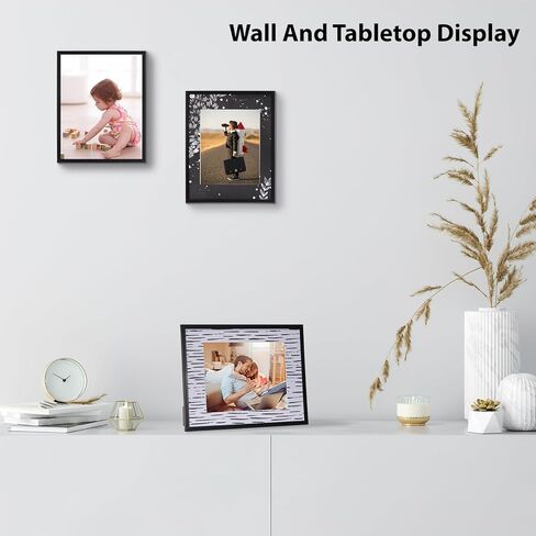 إطار صورة Calenzana أسود مقاس 11 × 14 للجدار والطاولة، مجموعة مكونة من 3 قطع، إطار صورة مقاس 8 × 10 مع حصيرة لغرفة النوم وغرفة المعيشة وديكور المكتب in Kuwait