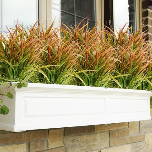 DVGUN 8 Bundles Artificial Grass Plants Fake Bushes Artificial Shrubs Wheat Grass Greenery for Autumn House Plastic Outdoor UV Resistant Faux Grass in Kuwait