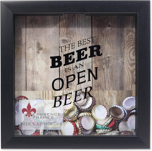 Lawrence Frames 10x10 Black Beer Cap Holder Shadow Box in Saudi Arabia