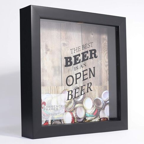 Lawrence Frames 10x10 Black Beer Cap Holder Shadow Box in Saudi Arabia