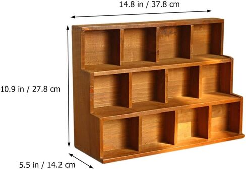 Cabilock 12 Compartment Shadow Box Display Shelf Organizer Small Item Display Unit for Wall or Table Desk Memorabilia Holder in Kuwait