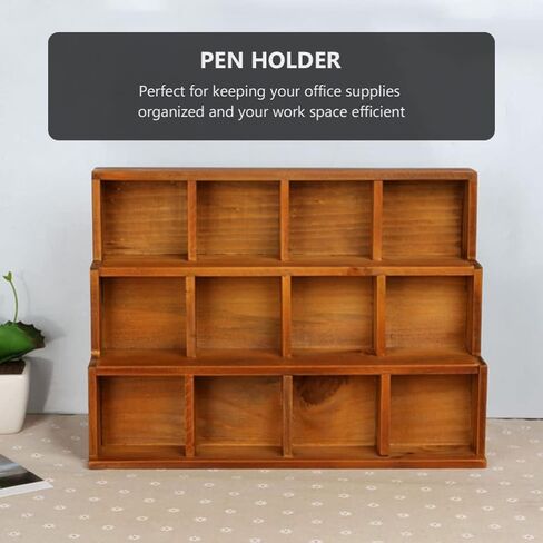 Cabilock 12 Compartment Shadow Box Display Shelf Organizer Small Item Display Unit for Wall or Table Desk Memorabilia Holder in Kuwait