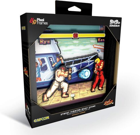 Level Up Labs Capcom Street Fighter - Boat Scene 9x9 Shadow Box Art (Big in Saudi Arabia