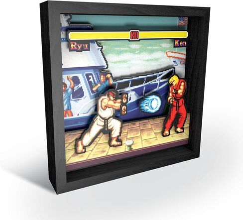 Level Up Labs Capcom Street Fighter - Boat Scene 9x9 Shadow Box Art (Big in Saudi Arabia