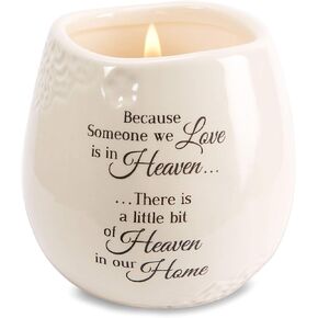 Pavilion Gift Company Ceramic Soy Candle Bundle - in Memory and Forever in My Heart Designs (2 Items)