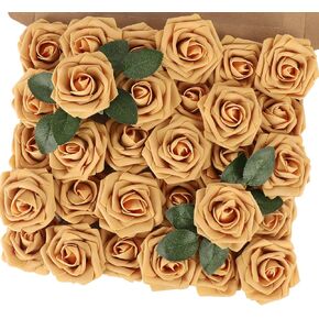 MACTING 30PCS Artificial Flower Roses, Fake Flowers with Stem, Real Touch Foam Roses for Wedding Kissing Ball Corsage Party Baby Shower Home Halloween Decorations(Black and White) in Saudi Arabia