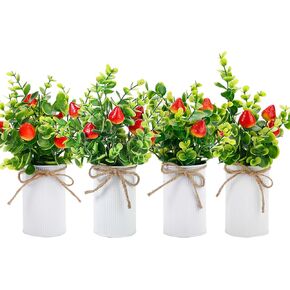 Omldggr 4 عبوات من أشجار البرتقال الاصطناعية مع الأواني، ديكور فاكهة البرتقال الواقعي، شجرة البرتقال المزيفة، مظهر الفاكهة الزائفة، ديكور حقيقي للحفلات المنزلية وغرفة المعيشة in Kuwait