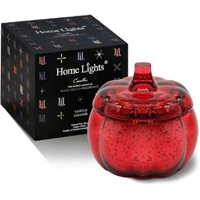 شموع معطرة لديكور المنزل - شموع عطرية - على شكل قرع - تويد اليقطين للمزرعة | هدية شمعة عيد الشكر، شموع شمع الصويا الطبيعية