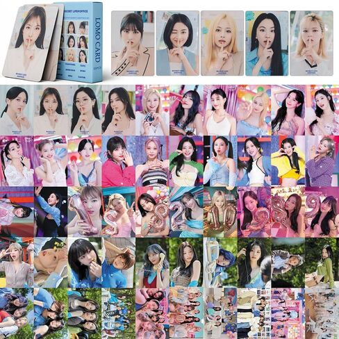 FOURBOM 55pcs Twice Photocard TWICE 2023 SEASON'SGREETING LOMO بطاقات مرتين بطاقات الألبوم KPOP Twice Album Cards TWICE 2023 SEASON'SGREETING صور بطاقات مجموعة بطاقات الصور مرتين in Kuwait