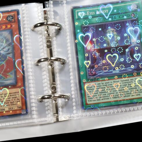 100 قطعة من أكمام البطاقات الوامضة بالليزر، أغلفة قلوب لامعة Kpop Photocard (58 × 89 مم، قلوب) in Kuwait