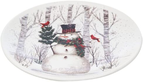 Ganz MX181402 Snowman Snack Plate, 7.88-inch Diameter, Dolomite, Set of 4 in Saudi Arabia