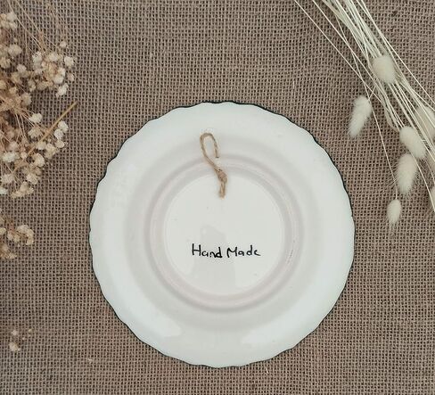 Ayennur Turkish Decorative Plates Set of 2-7.08 Inch(18cm) Multicolor Handmade Ceramic Ornament for Home&Office Wall Hanging Decors in Kuwait