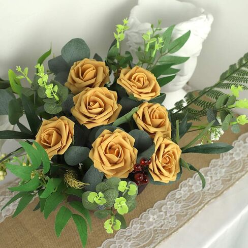 MACTING 30PCS Artificial Flower Roses, Fake Flowers with Stem, Real Touch Foam Roses for Wedding Kissing Ball Corsage Party Baby Shower Home Halloween Decorations(Black and White) in Kuwait