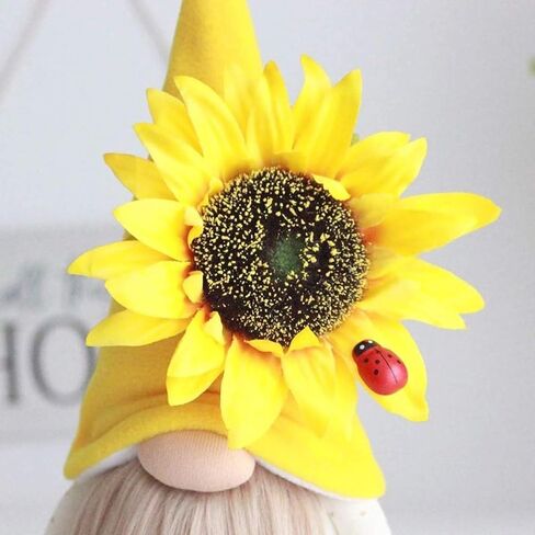 Sunflower Gnomes Spring Summer Plush Dolls Gnome Decorations Cute Swedish Tomte Nisse Ornaments for Home Tiered Tray Party Decor, Set of 2 in Kuwait