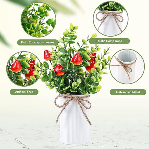 Omldggr 4 عبوات من أشجار البرتقال الاصطناعية مع الأواني، ديكور فاكهة البرتقال الواقعي، شجرة البرتقال المزيفة، مظهر الفاكهة الزائفة، ديكور حقيقي للحفلات المنزلية وغرفة المعيشة in Kuwait