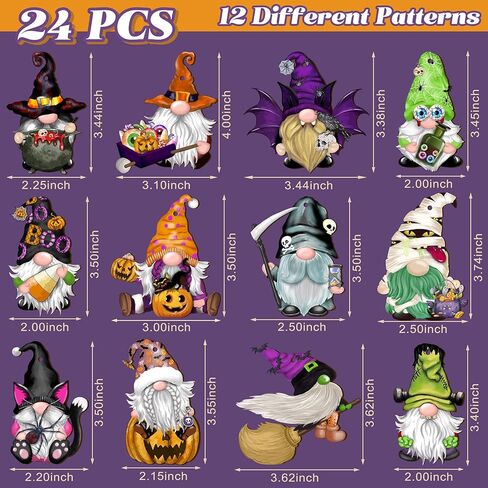 Halloween Wooden Gnomes Hanging Ornaments, Wood Hanging Pendant Decoration for Halloween Tree Wooden Tags Slices Cutouts for Classroom Home Decor Holiday Party Supplies (Gnomes) in Kuwait