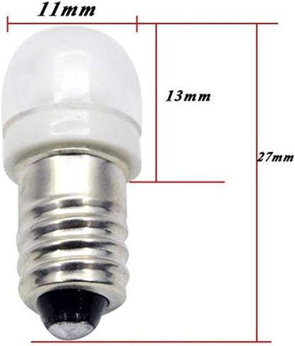 5X E10 LED لمبة 3 فولت 0.6 واط 5050 1SMD أبيض دافئ 3000 كيلو لمبة بديلة ترقية للمصابيح الأمامية مشاعل مصابيح كهربائية الشعلة جديد لتقوم بها بنفسك in Saudi Arabia