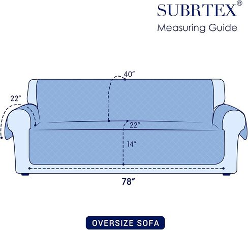 SUBRTEX Chair and a Half Cover Small Sofa Couch Oversize Chair Slipcover Reversible Quilted Furniture Protector with Elastic Straps Washable for Living Room for Kids Pets (Chair and a Half, Black) in Saudi Arabia