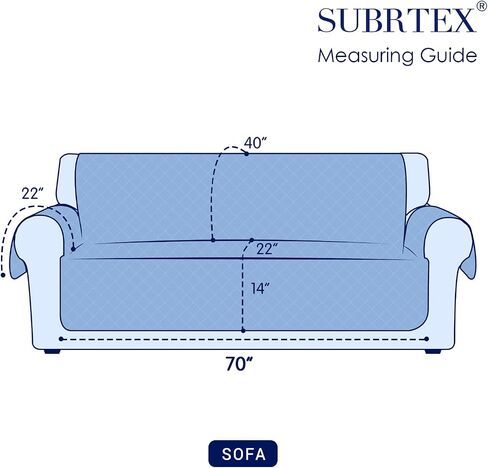 SUBRTEX Chair and a Half Cover Small Sofa Couch Oversize Chair Slipcover Reversible Quilted Furniture Protector with Elastic Straps Washable for Living Room for Kids Pets (Chair and a Half, Black) in Saudi Arabia