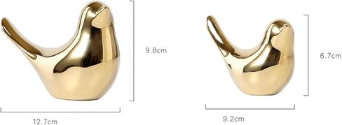 Small Animal Birds Statues Home Decor Modern Style Black Decorative Ornaments for Living Room, Bedroom,Cabinets, Office Desktop (2 Pack) in Kuwait