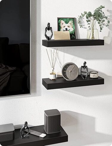 NJCHARMS Thinker Statue Black Decor 3 Pcs, Bookshelf Decor, White Resin Sculpture for Book Shelf, Office, Living Room,Shelf Decoration in Saudi Arabia