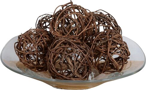 Set of 6 Natural Vine Balls 4 Inches Diameter, Bowl and Vase Filler in Kuwait
