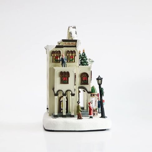 Moments In Time 11" H Resin Christmas Village Building, Frosty's Fine Jewelry Shop with LED Lights and Christmas Music - Power Adapter (Included) in Saudi Arabia