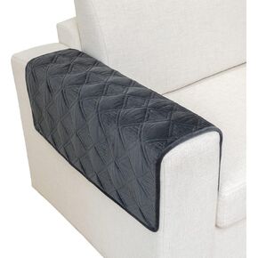 Eismodra Armrest Covers,Sectional Couch Covers,L Shape Sofa Slipcover Furniture Protector for Dogs Cats Pet Chaise Lounge 3 Cushion Couch Loveseat,Dark Gray 28 x 28 inches (Only 1 Piece)