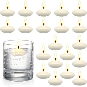 Nuanchu 20pcs 1.5 inch Small Unscented Floating Candles for Centerpieces Floating Pool Candles Round Burning Candle Decor for Wedding Pool Bathtub Dinner Party Valentine's Day Decorations(Red) in Kuwait
