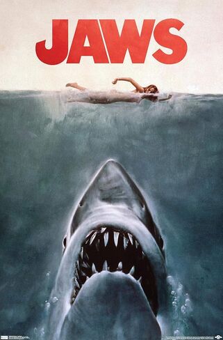 Trends International 24X36 Jaws - One Sheet Wall Poster, 24" x 36", Premium Unframed Version for Bedroom in Saudi Arabia