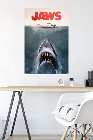 Trends International 24X36 Jaws - One Sheet Wall Poster, 24" x 36", Premium Unframed Version for Bedroom in Saudi Arabia