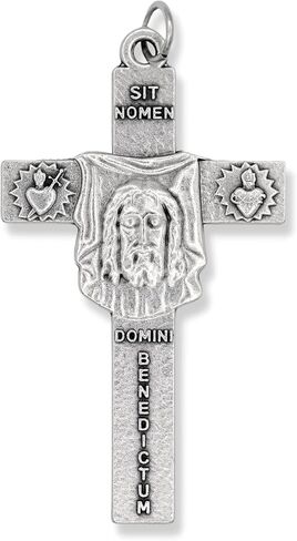 وجه المسيح / "بسم الله"؛ "ابتعد عني أيها الشيطان!" صليب - 2 1/4 بوصة in Kuwait