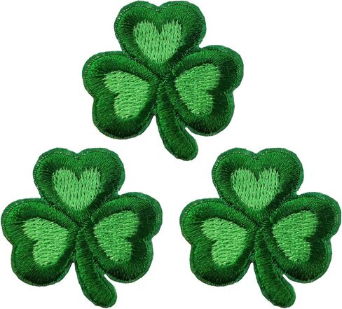 Shamrock Iron on Patch, St. Patrick's Day Irish Clover Embroidered Sew On Patches, Shamrock tshirt Women DIY in Saudi Arabia