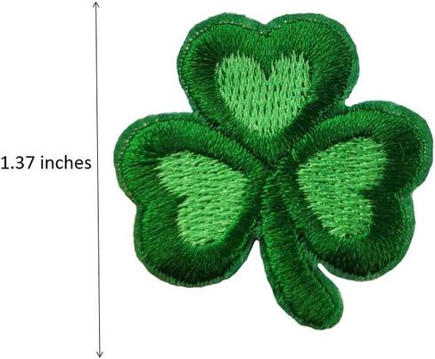 Shamrock Iron on Patch, St. Patrick's Day Irish Clover Embroidered Sew On Patches, Shamrock tshirt Women DIY in Saudi Arabia
