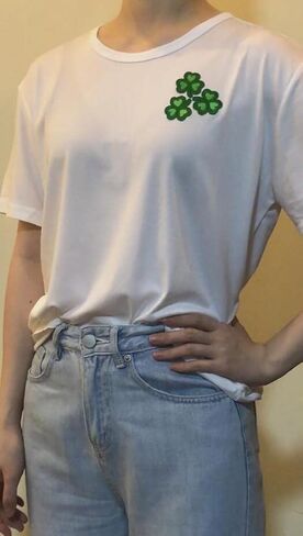 Shamrock Iron on Patch, St. Patrick's Day Irish Clover Embroidered Sew On Patches, Shamrock tshirt Women DIY in Saudi Arabia