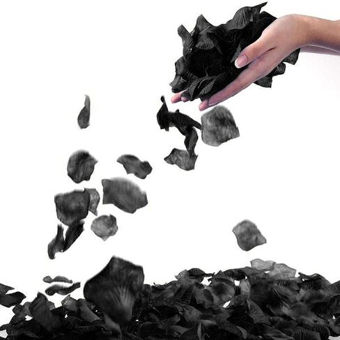 بتلات سوداء، 1000 قطعة من بتلات الورد الصناعية غير المعطرة، بتلات زهور غير منسوجة، بتلات سوداء مزيفة، بتلات ورد in Kuwait