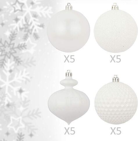 KI Store Autumnal Christmas Balls 34pcs 2.36-Inch Christmas Tree Decoration Ornaments for Xmas Tree Holiday Wreath Garland Decor Ornaments Hooks included in Kuwait