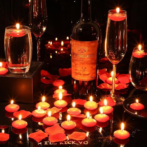 20 قطعة من الشموع العائمة غير المعطرة مقاس 1.5 بوصة للقطع المركزية، شموع حمام السباحة العائمة، شموع دائرية مشتعلة ديكور لعيد الحب، وحفلات الزفاف، وحفلات الزفاف، وحوض الاستحمام، وحفلات العشاء (أبيض) in Kuwait