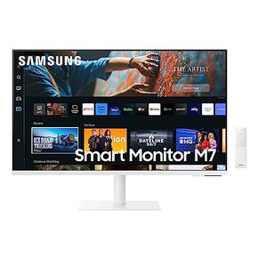 سامسونج 43 بوصة M70B Series 4K UHD USB-C شاشة ذكية وتلفزيون بث مباشر، 4 مللي ثانية، 60 هرتز، HDR10، شاشة لاسلكية، محاور الألعاب وإنترنت الأشياء، Alexa مدمج، 2022، LS43BM702UNXZA، أسود in Kuwait