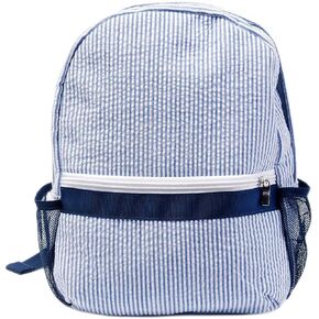 حقيبة ظهر للأطفال الصغار، حقيبة ظهر Seersucker Preppy، حقيبة كتب مدرسية كلاسيكية لطيفة للأطفال في مرحلة ما قبل المدرسة ورياض الأطفال