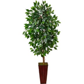 5ft. Ficus Artificial Tree in Bamboo Planter in Saudi Arabia