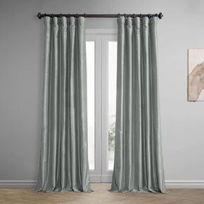 HPD Half Price Drapes Faux Silk Blackout Curtains 84 Inches Long for Bedroom & Living Room Vintage Textured Blackout Curtain (1 Panel), 50W x 84L, Copper Kettle in Saudi Arabia