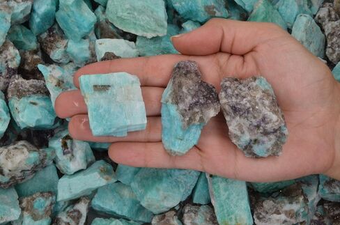 Fantasia Materials: 1 lb Amazonite Rough Stones from Madagascar in Kuwait