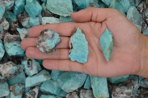Fantasia Materials: 1 lb Amazonite Rough Stones from Madagascar in Kuwait