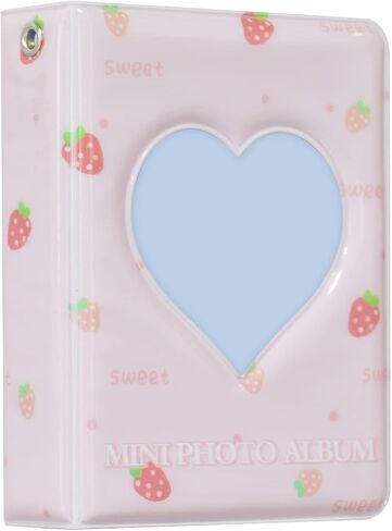 3 بوصة Kpop Photocard حامل كتاب Photocard Binder، Babyfond Mini Photo Album، Love Heart Hollow Small Photo Card Book Kpop Album Binder 40 جيوب (وردي B) in Kuwait