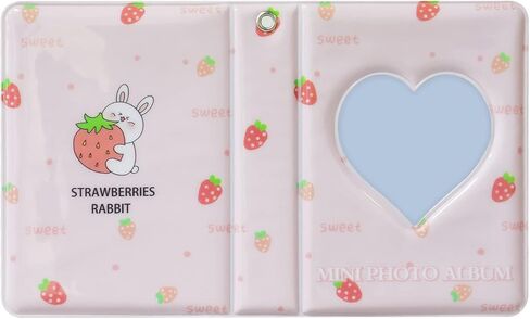3 بوصة Kpop Photocard حامل كتاب Photocard Binder، Babyfond Mini Photo Album، Love Heart Hollow Small Photo Card Book Kpop Album Binder 40 جيوب (وردي B) in Kuwait