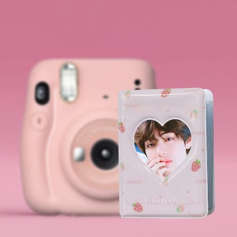 3 بوصة Kpop Photocard حامل كتاب Photocard Binder، Babyfond Mini Photo Album، Love Heart Hollow Small Photo Card Book Kpop Album Binder 40 جيوب (وردي B) in Kuwait