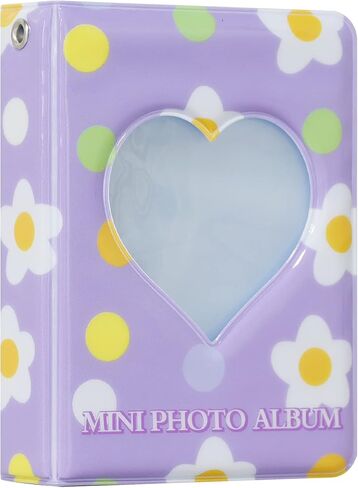 3 بوصة Kpop Photocard حامل كتاب Photocard Binder، Babyfond Mini Photo Album، Love Heart Hollow Small Photo Card Book Kpop Album Binder 40 جيوب (وردي B) in Kuwait