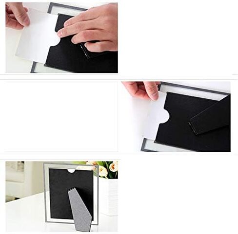 Cq acrylic 3.5x5 Glass Picture Frame,Silver Mirrored for Photo Display Stand on Tabletop,Pack of 2 in Kuwait