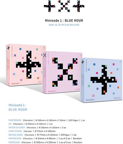 TXT - Minisode1: ألبوم الساعة الزرقاء (إصدار AR) قرص مضغوط + بطاقة صور + بطاقة بريدية + كتاب صور + ملصق ورقي + ورق غنائي + (بطاقات صور TXT 4 إضافية + مرآة جيب TXT) in Saudi Arabia